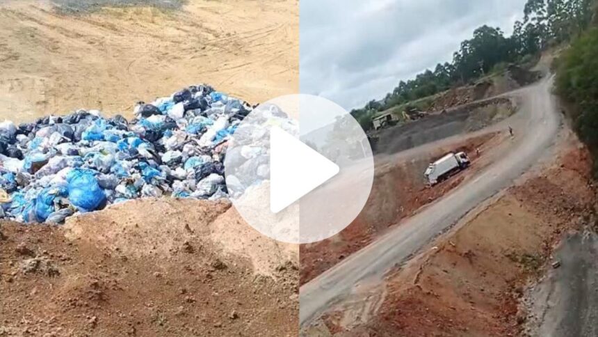 ali-nao-e-lixao:-dono-de-pedreira-reage-apos-denuncia-de-descarte-irregular-de-lixo-em-sc