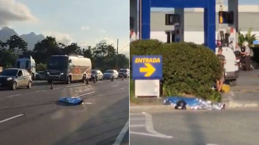 motociclista-e-pedestre-morrem-em-acidente-em-sc;-moto-para-em-posto-de-combustiveis