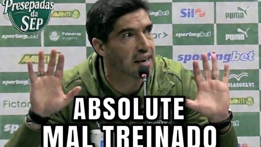 palmeiras-nao-aproveita-expulsoes-do-corinthians-e-abel-ferreira-vira-alvo-na-web;-veja-memes