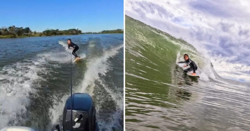 video:-surfista-de-9-anos-improvisa-surfe-rebocado-com-cabo-de-vassoura-em-rio-de-sc