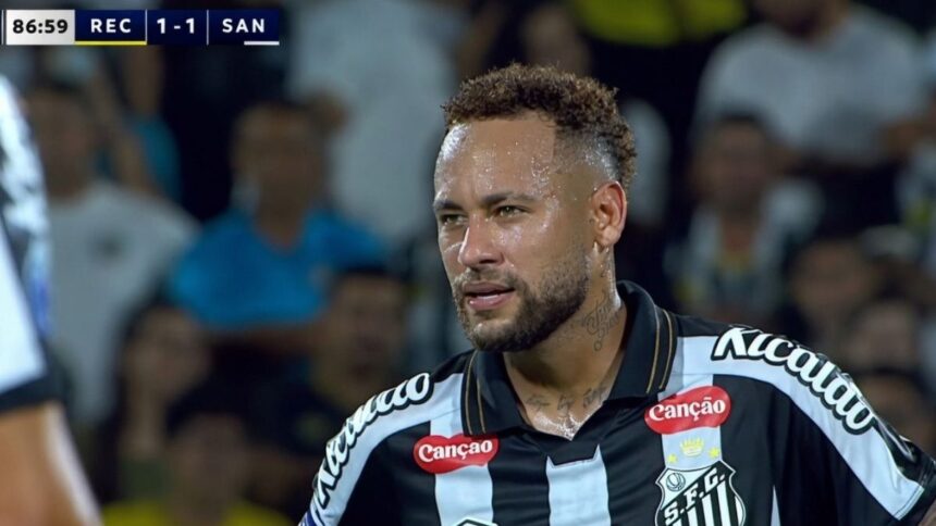 video:-neymar-perde-gol-inacreditavel-em-empate-do-santos-na-sul-americana