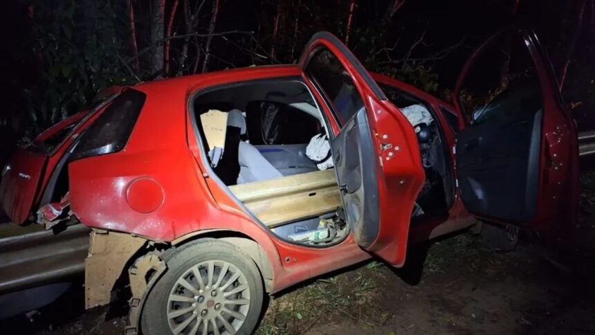 motorista-sai-ilesa-apos-guard-rail-atravessar-carro-em-sc