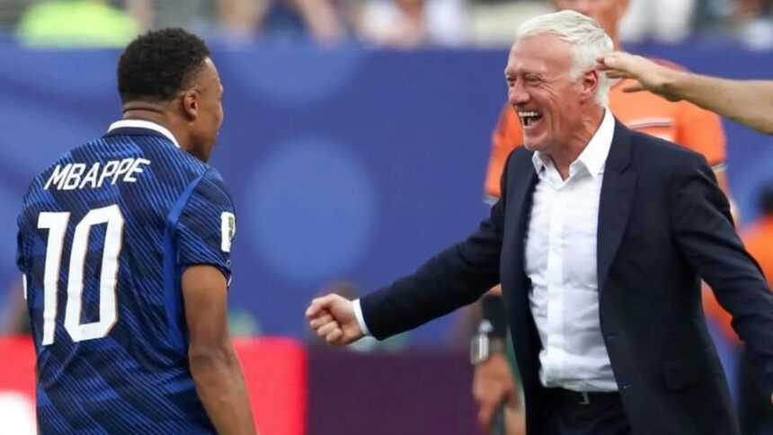 mbappe-faz-homenagem-a-deschamps-antes-de-atropelo-sofrido-pela-franca-na-copa:-falhamos