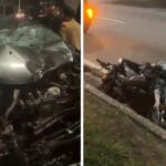 videos:-carro-a-100-km/h-fura-o-sinal-vermelho,-arremessa-moto-a-500-metros-e-mata-mulher-em-florianopolis
