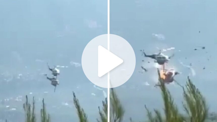 colisao-entre-helicopteros-durante-combate-a-incendios-na-grecia-deixa-duas-vitimas-fatais;-imagens-impressionam