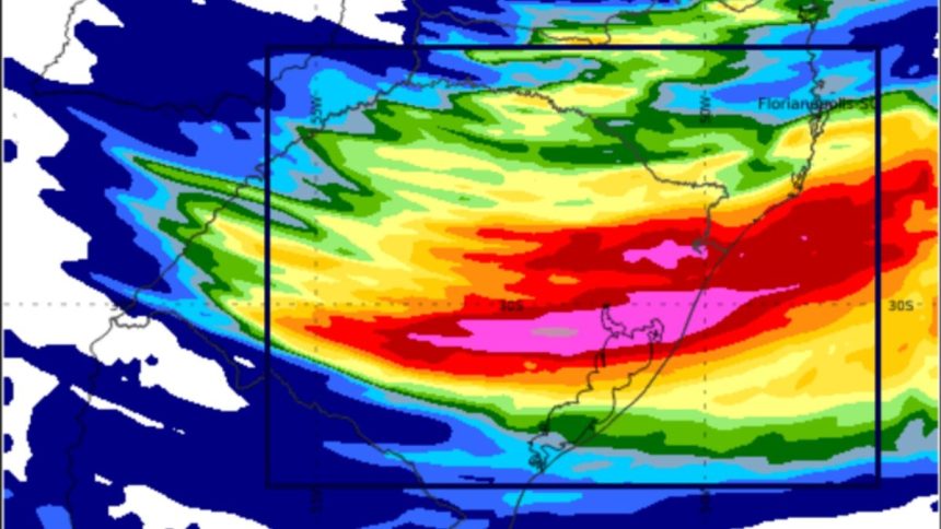 acumulados-acima-de-150-mm:-sul-entra-em-alerta-para-chuva-intensa-e-risco-de-tempo-severo-ate-sexta-feira-(14)