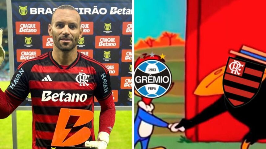 flamengo-vence-o-bragantino,-abre-vantagem-na-lideranca-do-brasileirao-e-torcedores-agradecem-ao-gremio;-veja-memes